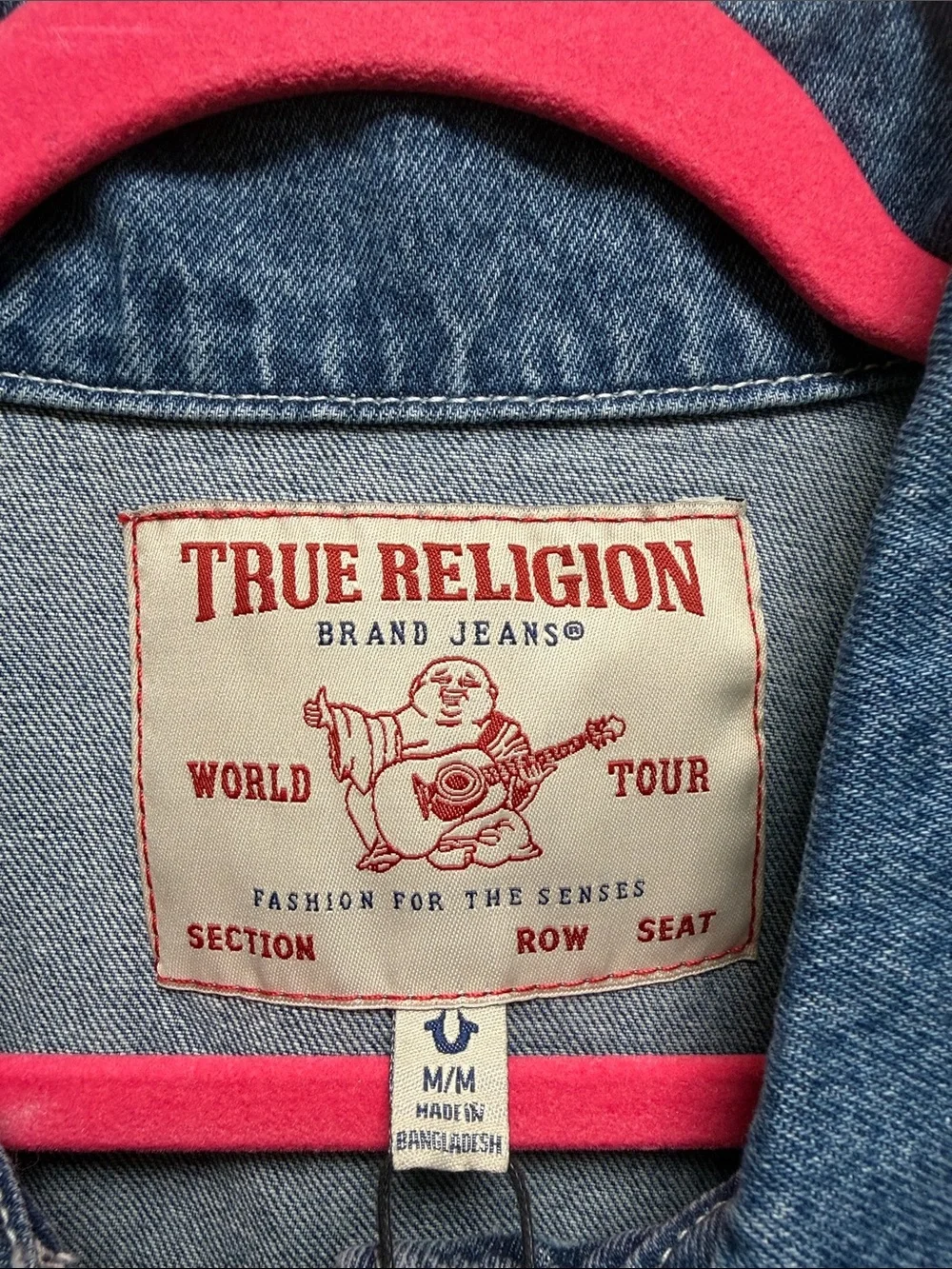 NWT - True Religion Medium Appliqué SN Denim jacket.
